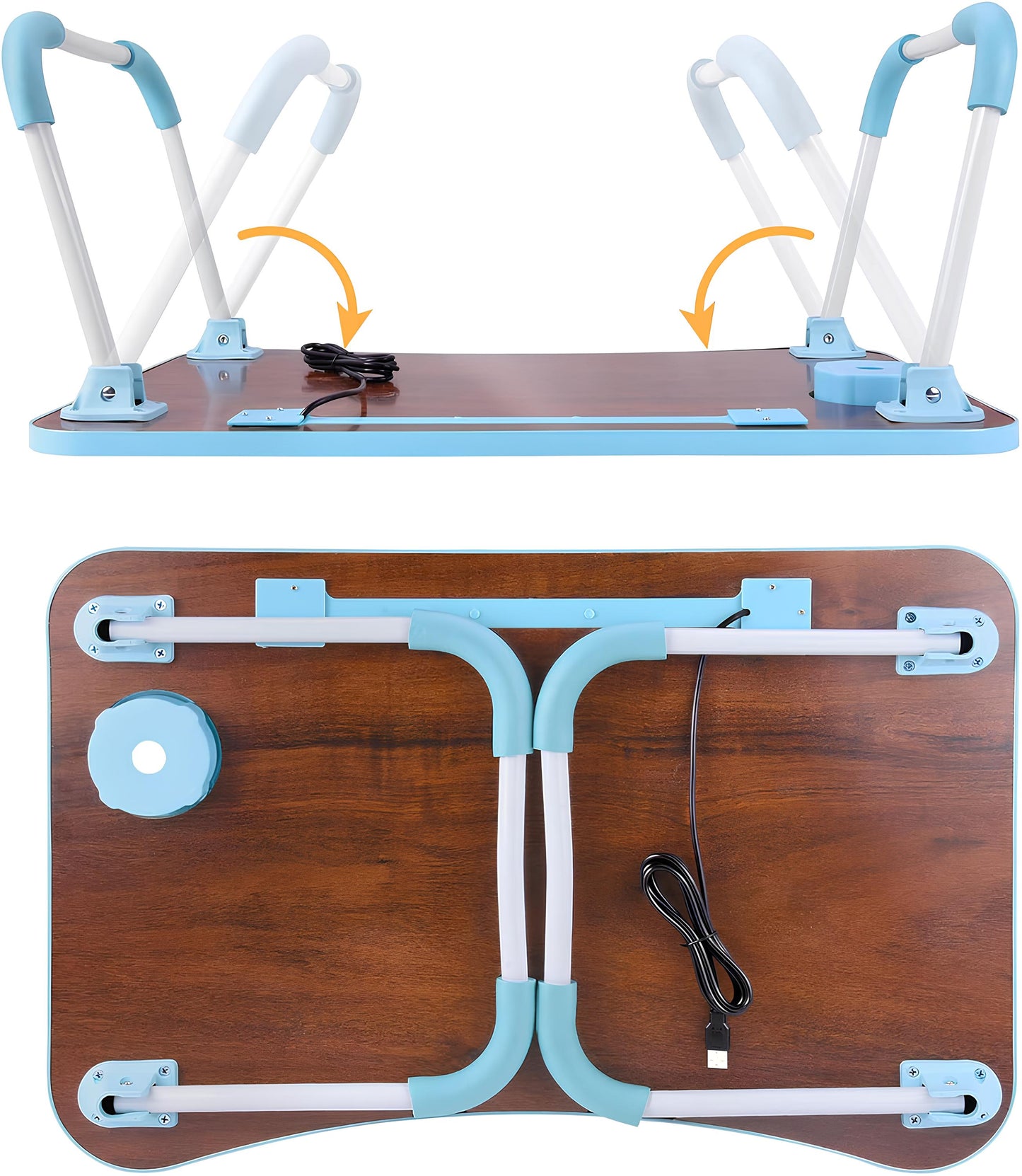 Slendor Foldable Laptop Bed Desk with Cup Holder