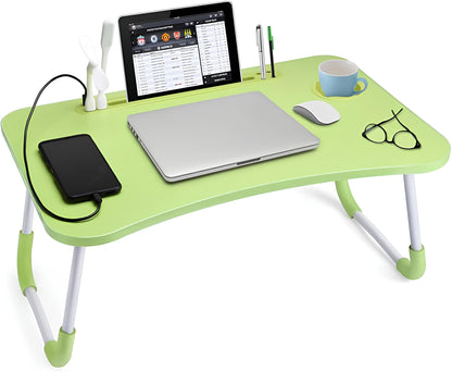 Slendor Foldable Laptop Bed Desk with Cup Holder