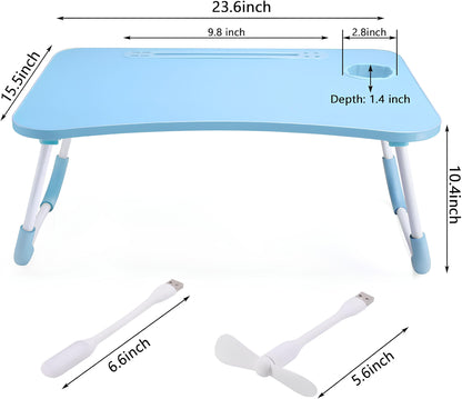 Slendor Foldable Laptop Bed Desk with Cup Holder