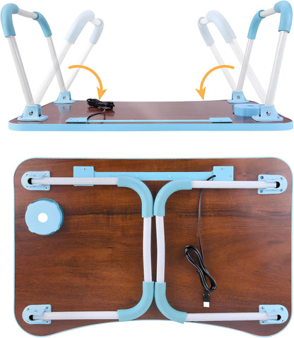 Slendor Foldable Laptop Bed Desk with Cup Holder