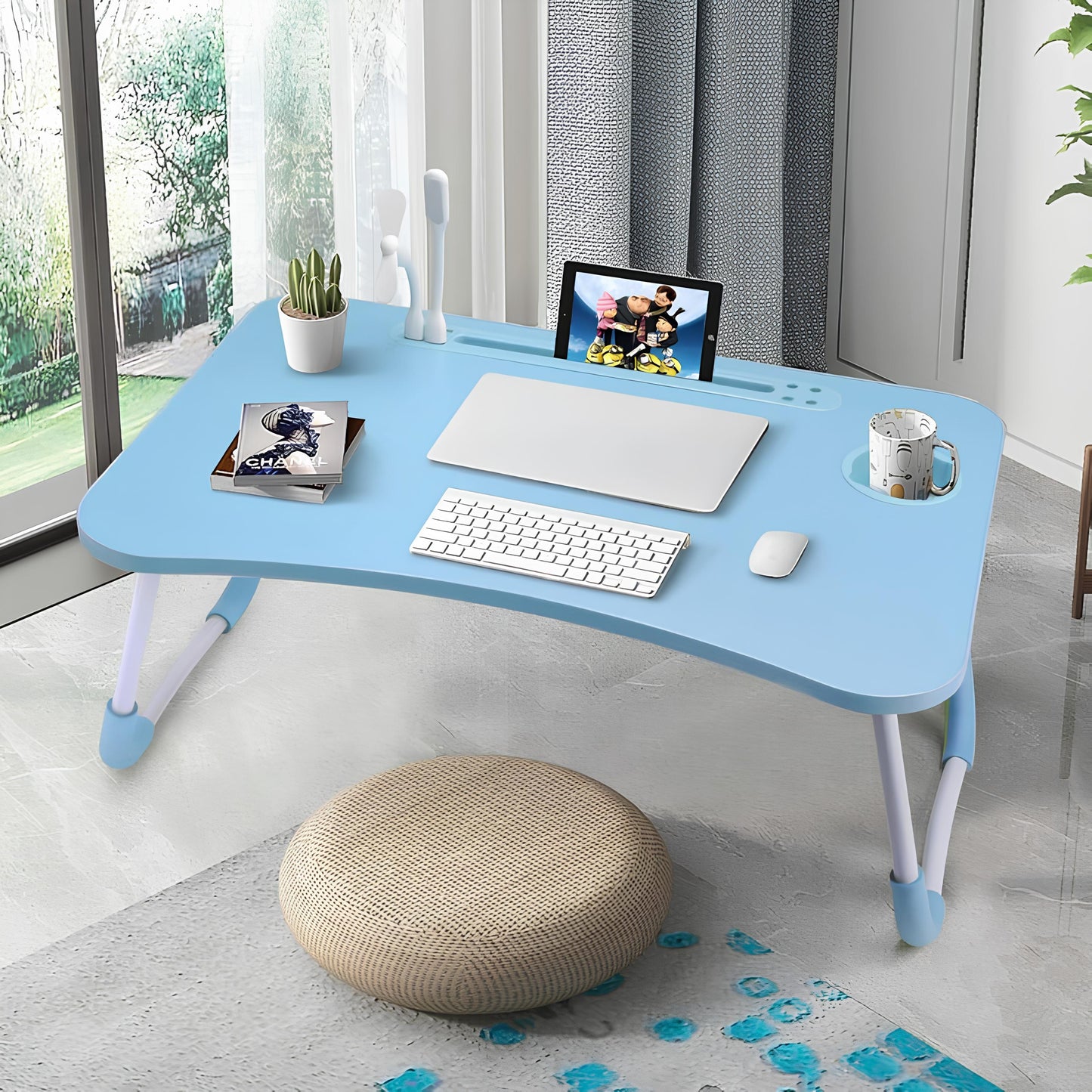 Slendor Foldable Laptop Bed Desk with Cup Holder